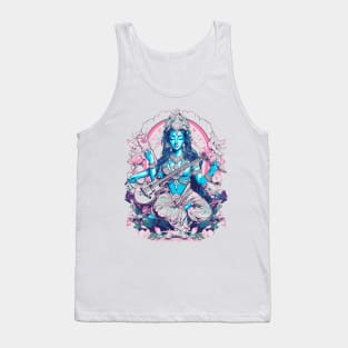 Revering Sarasvati: The Hindu Goddess of Knowledge, Wisdom, and the Arts Tank Top